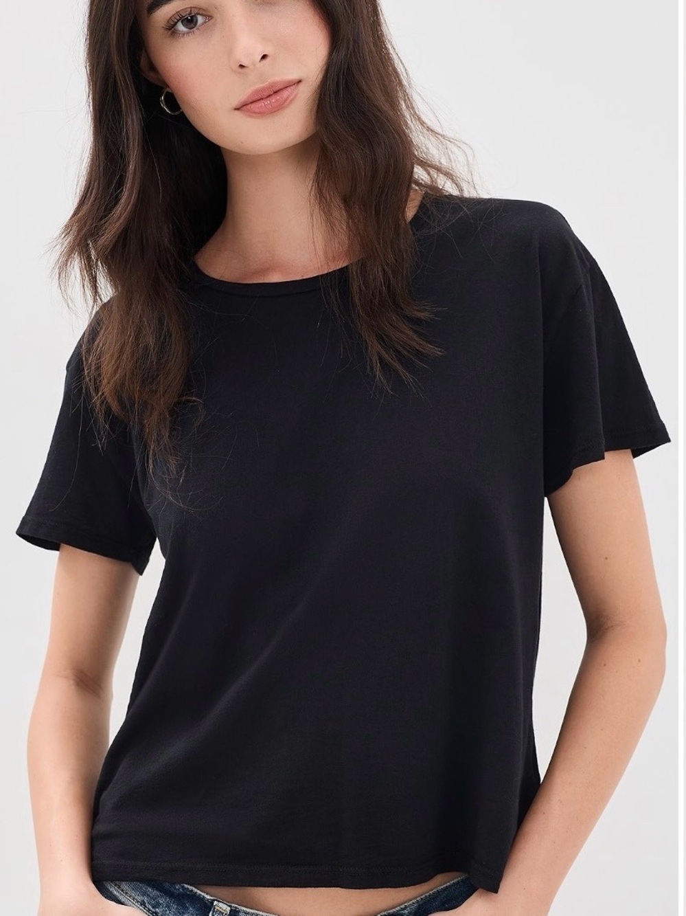 Perfectwhitetee Harley Boxy Crew Tee in Black - size M